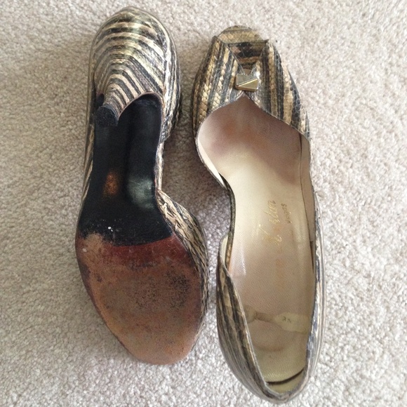 Rare 1960’s Vintage Peep Toe Heels (Sz; 8) - Picture 4 of 8